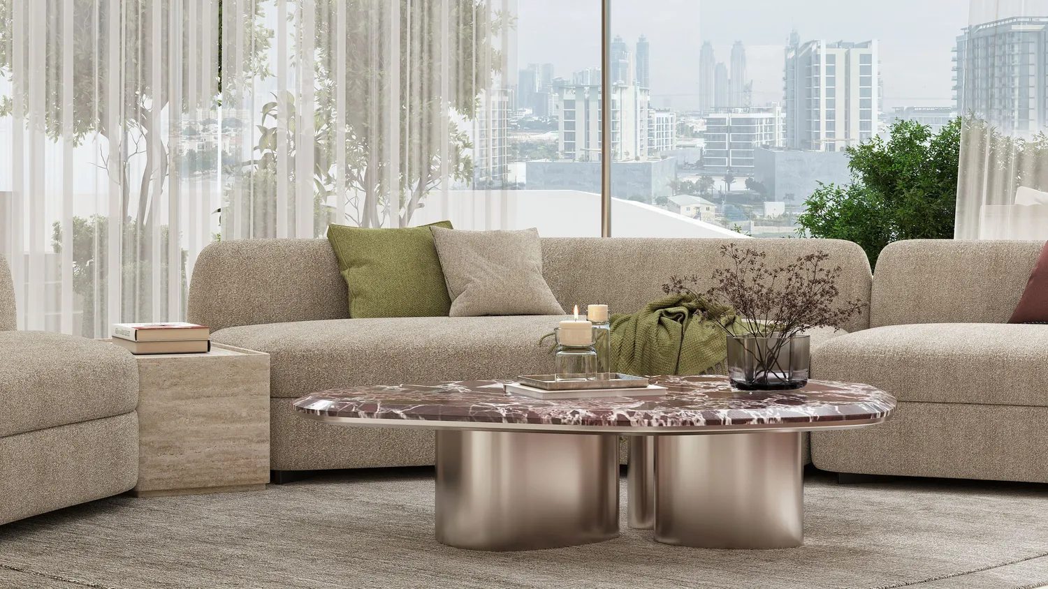 Rabdan Avenue duplex living room